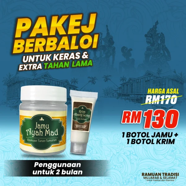 1 Jamu Ayah Mad+ 1 Krim Abg Long